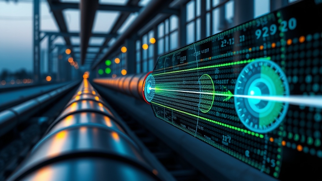 Visualisierung von modernen Lecküberwachungssystemen für Pipelines, einschließlich E-RTTM, CoMoRanger® und faseroptische Sensoren zur Schadensüberwachung und -erkennung.