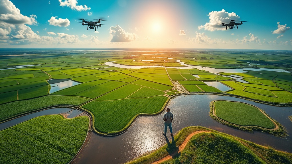 Nutze Drohnen in der Land- und Wasserwirtschaft für präzise Ernteüberwachung und effiziente Ressourcennutzung. Entdecke innovative Anwendungen!
